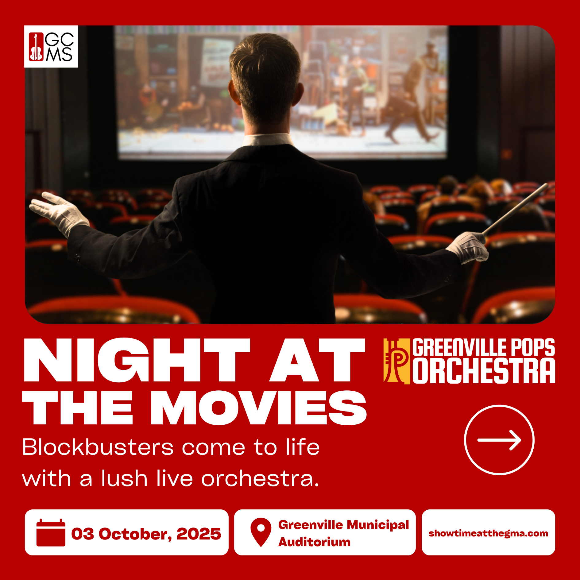 Night at the Movies - Greenville Pops Orchestra conductor